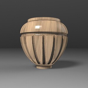 Furniture Leg Replacement: Rounded Fluted Design - Handcrafted Wood