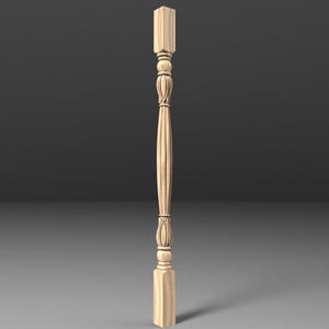 Balustre en bois cannelé classique - Barreau d'escalier traditionnel