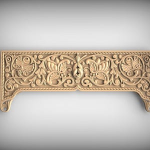 Wooden Scrollwork Panel: Victorian Floral Design - Decorative Accent