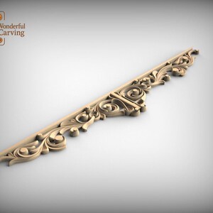 Baroque Scroll Wood Carving, Ornate Decorative Strip (Indoor Use) image 6
