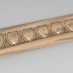 Wooden Molding | Elegant Egg Pattern for Walls and Ceilings Home Wall Embellishments, Wood onlays 40 inches