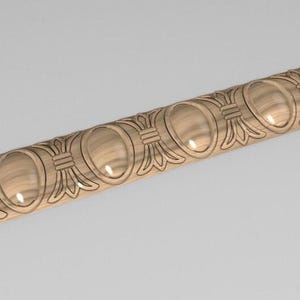 Classic Oval and Ribbon Carved Wood Molding | Elegant Decorative Trim, Home Wall Embellishments, Wood onlays