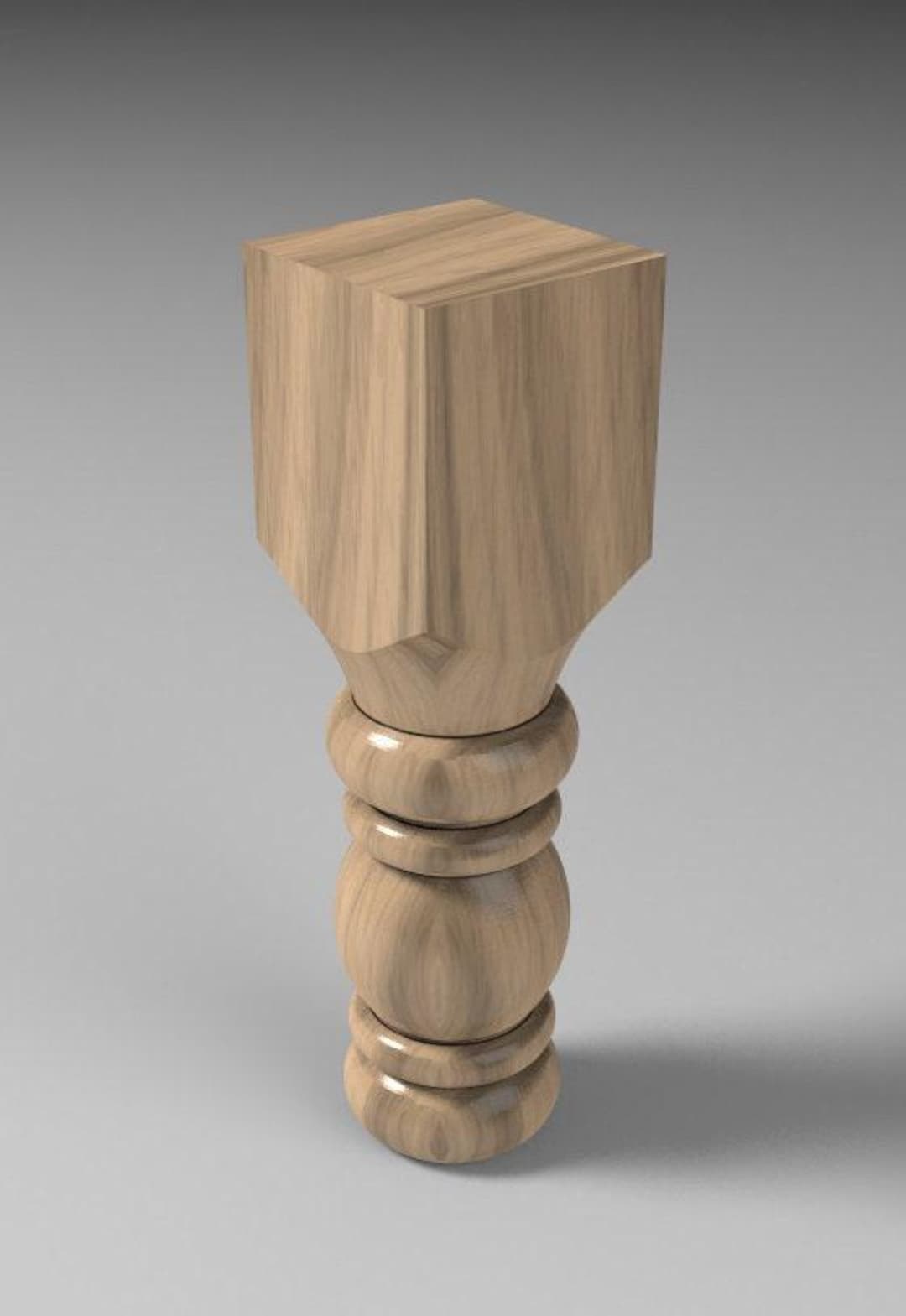 Foot Rounded Blocks Rounded Bun Foot Leg: Simple Turned Wood, 12.5cm Height - Etsy