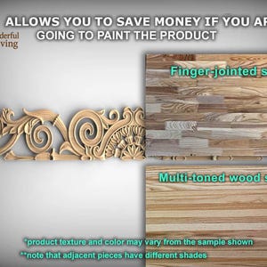 Victorian Wood Onlay, Floral Scrollwork (Decorative Trim Accent) image 6