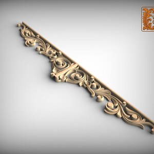 Baroque Scroll Wood Carving, Ornate Decorative Strip (Indoor Use) image 5