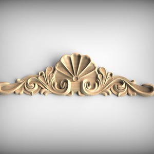 Aplique de pared de concha: Diseño barroco y rococó ornamentado - Decoración de madera