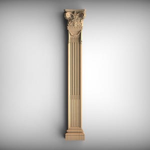 Pilastra arquitectónica, estilo corintio (acanalada, decoración de interiores)