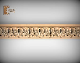 Decorative Wood Frieze with Acanthus Pattern - raditional Interior Accent Trim