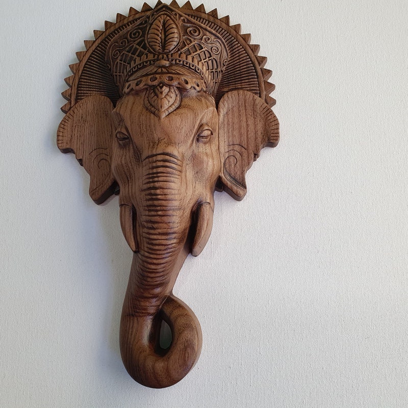 Wood Ganesha Wall Decor - Etsy