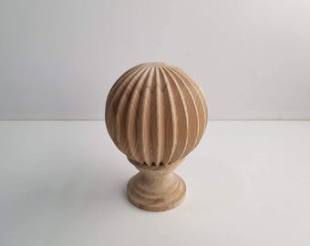 Remate para poste de barandilla: Diseño de cebolla acanalada (Dimensiones personalizadas)