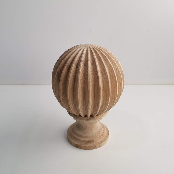 Architectural Wooden Onion Railing Post Topper