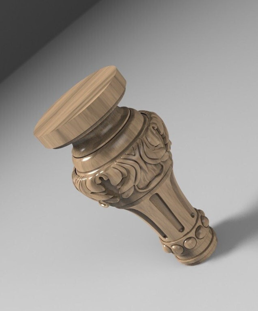 Carved Wooden Legs. Support for Armchairs, Chairs, Chests of