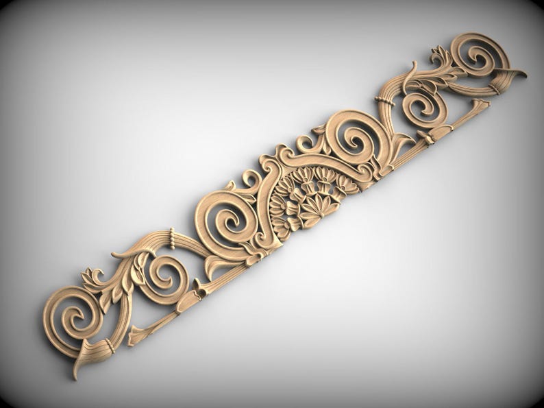 Victorian Wood Onlay, Floral Scrollwork (Decorative Trim Accent) image 5