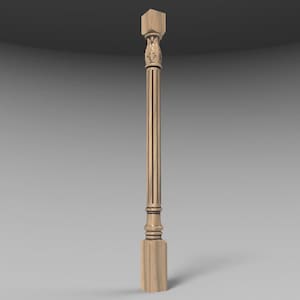 Carved Wood Pillar | Ideal for Traditional Interiors and Custom Furniture