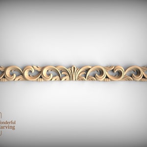 Scroll Border Paneel: Decoratief blad- en wervelpatroon (binnenmuurafwerking)
