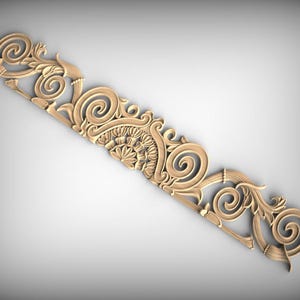 Victorian Wood Onlay, Floral Scrollwork (Decorative Trim Accent) image 4