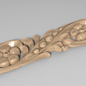 Intricately Carved Wood Molding | Perfect for Cabinetry, Furniture, and Interior Decor40 inches Home Wall Embellishments, Wood onlays
