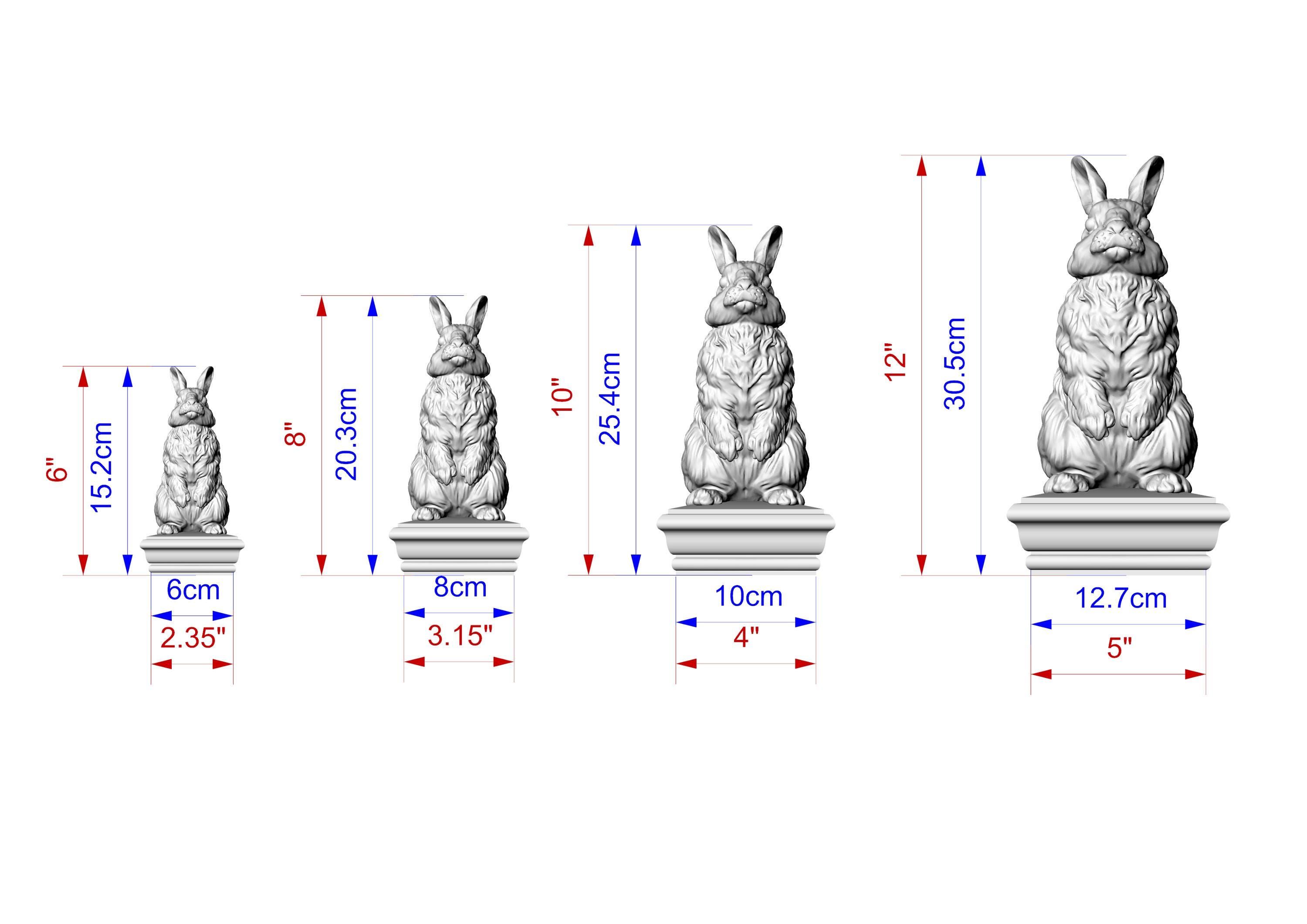 Wood Rabbit Finial, Carved Sculpture (custom Sizes Available) - Etsy