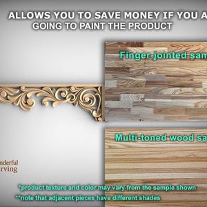 Baroque Scroll Wood Carving, Ornate Decorative Strip (Indoor Use) image 7