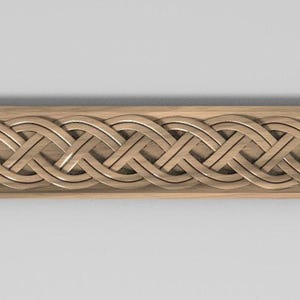 Moulure en bois sculpté classique | Motif celtique élégant pour la décoration intérieure, les embellissements muraux et les incrustations de bois