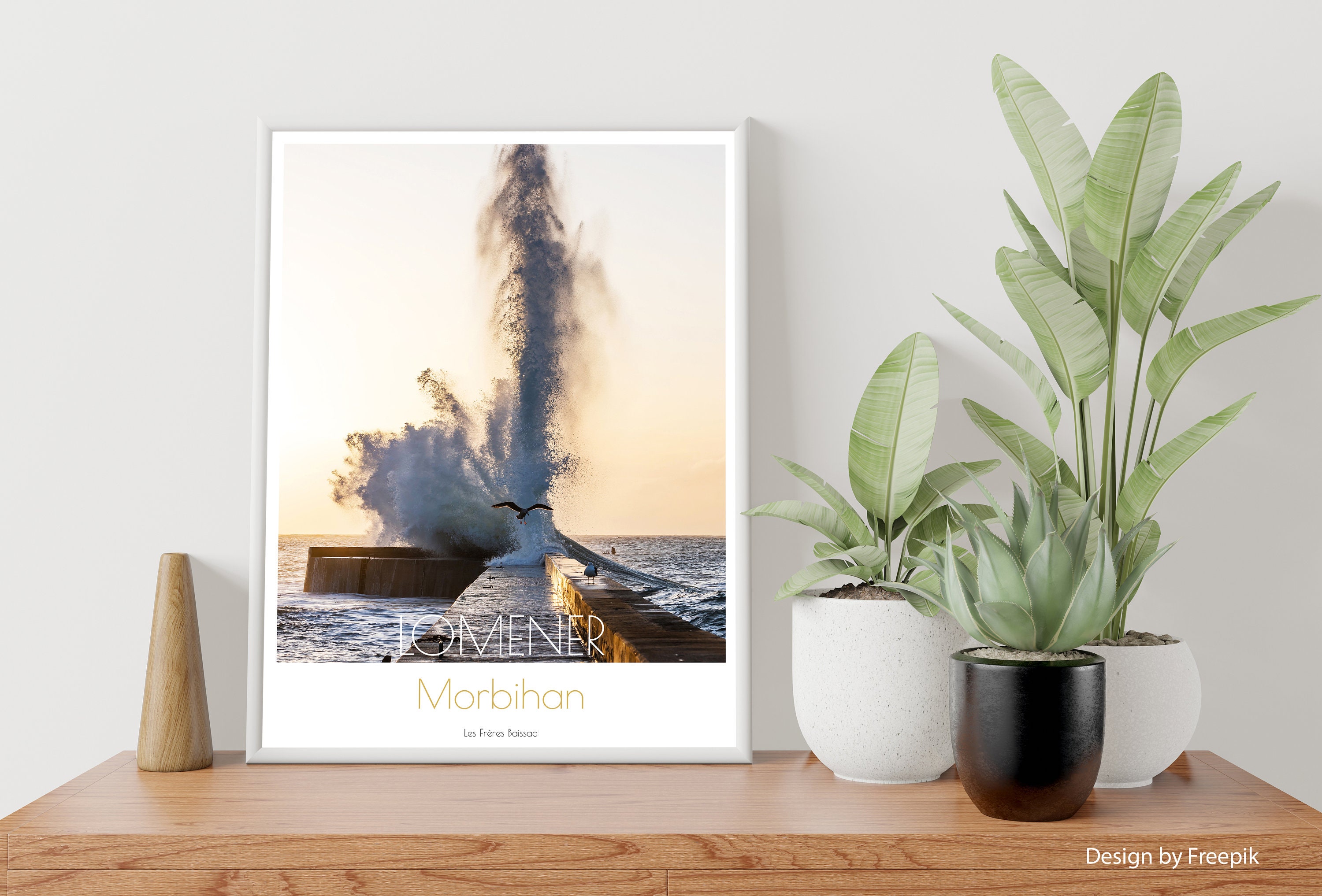 Affiche Tempête à Lomener - Ploemeur Morbihan Bretagne