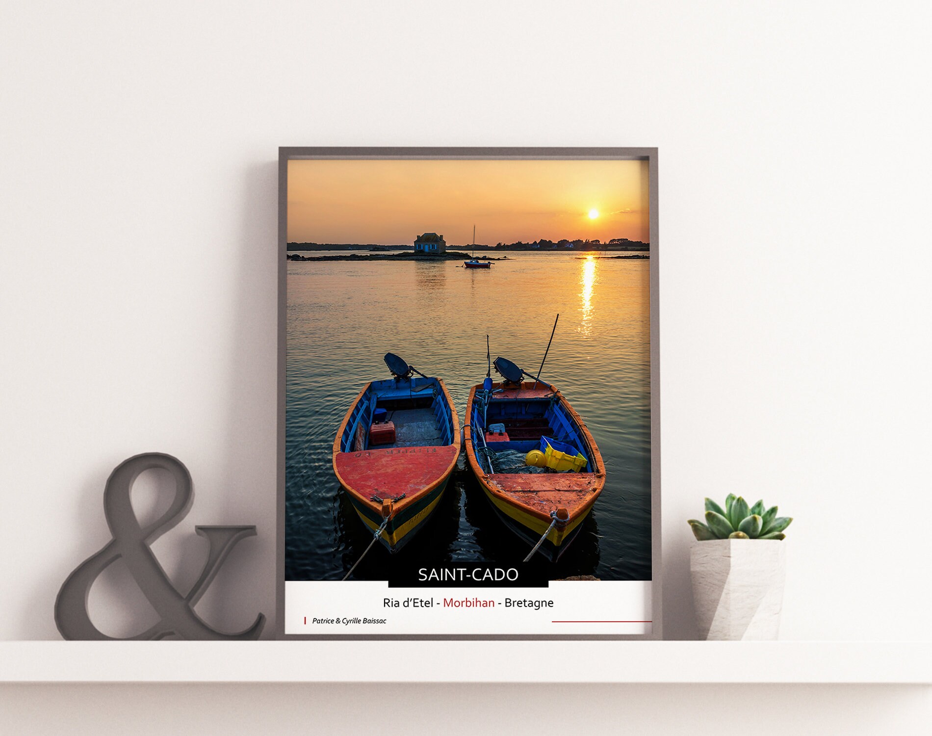 Promo Affiche Les Barques de Saint-Cado - Auray Morbihan Bretagne 30x40cm