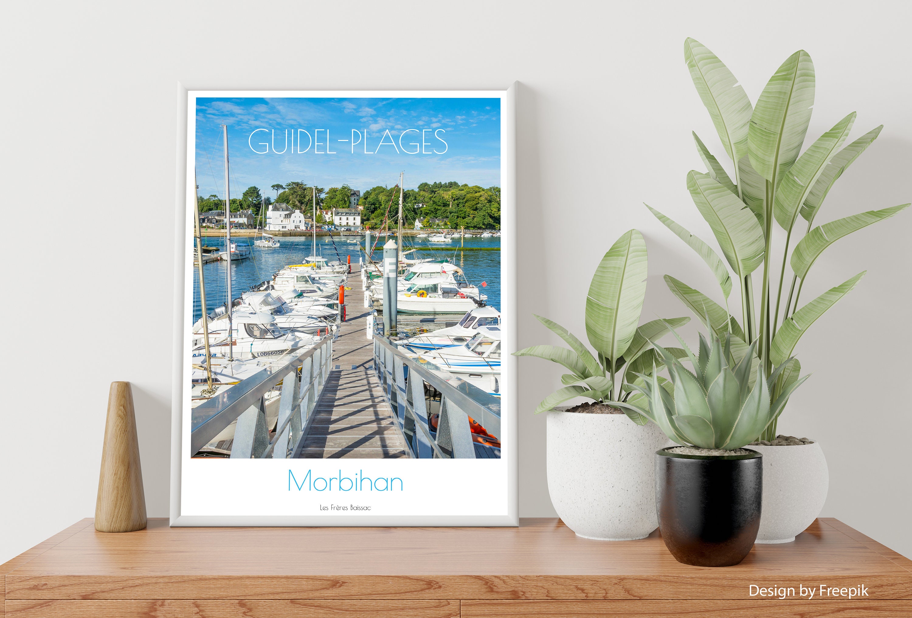 Affiche Le Port de Guidel-Plages - Morbihan Bretagne