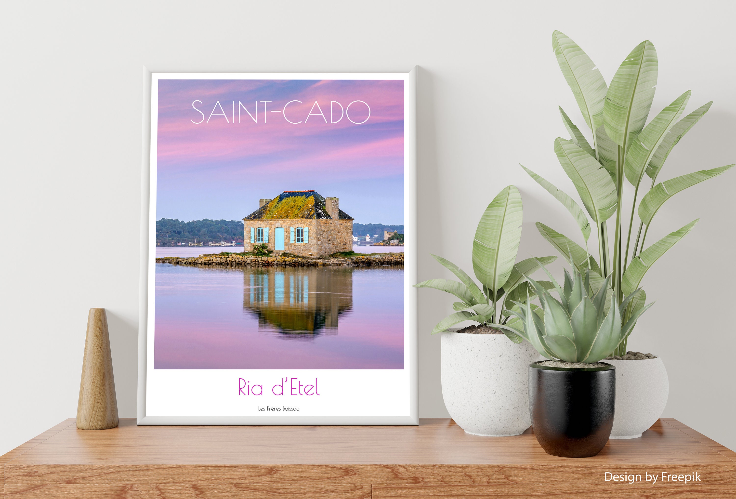 Affiche Saint-Cado - Ria d'etel Morbihan Bretagne 30x40cm