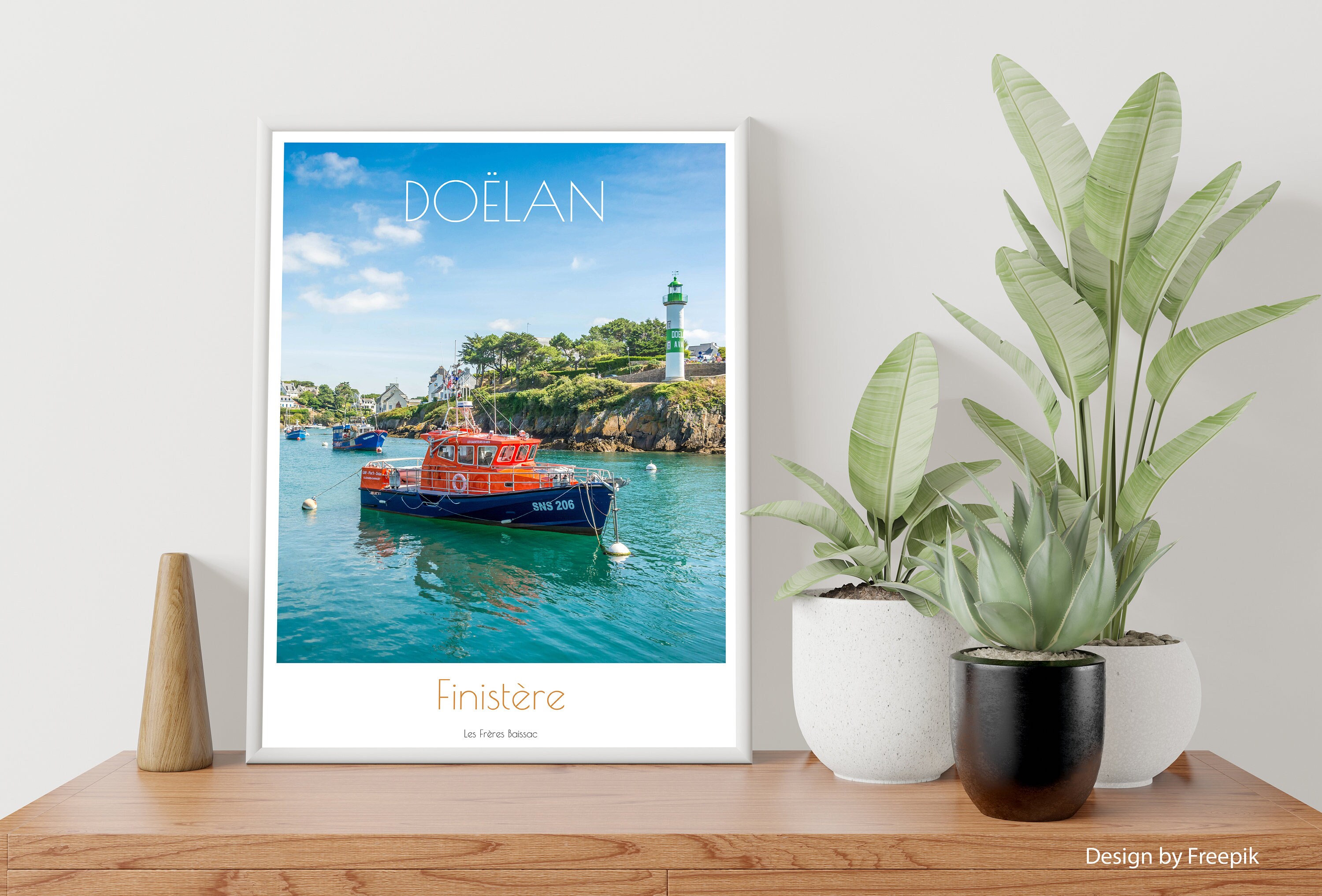 Affiche Le Port de Doëlan à Clohars-Carnoët - Finistère Bretagne 30x40cm