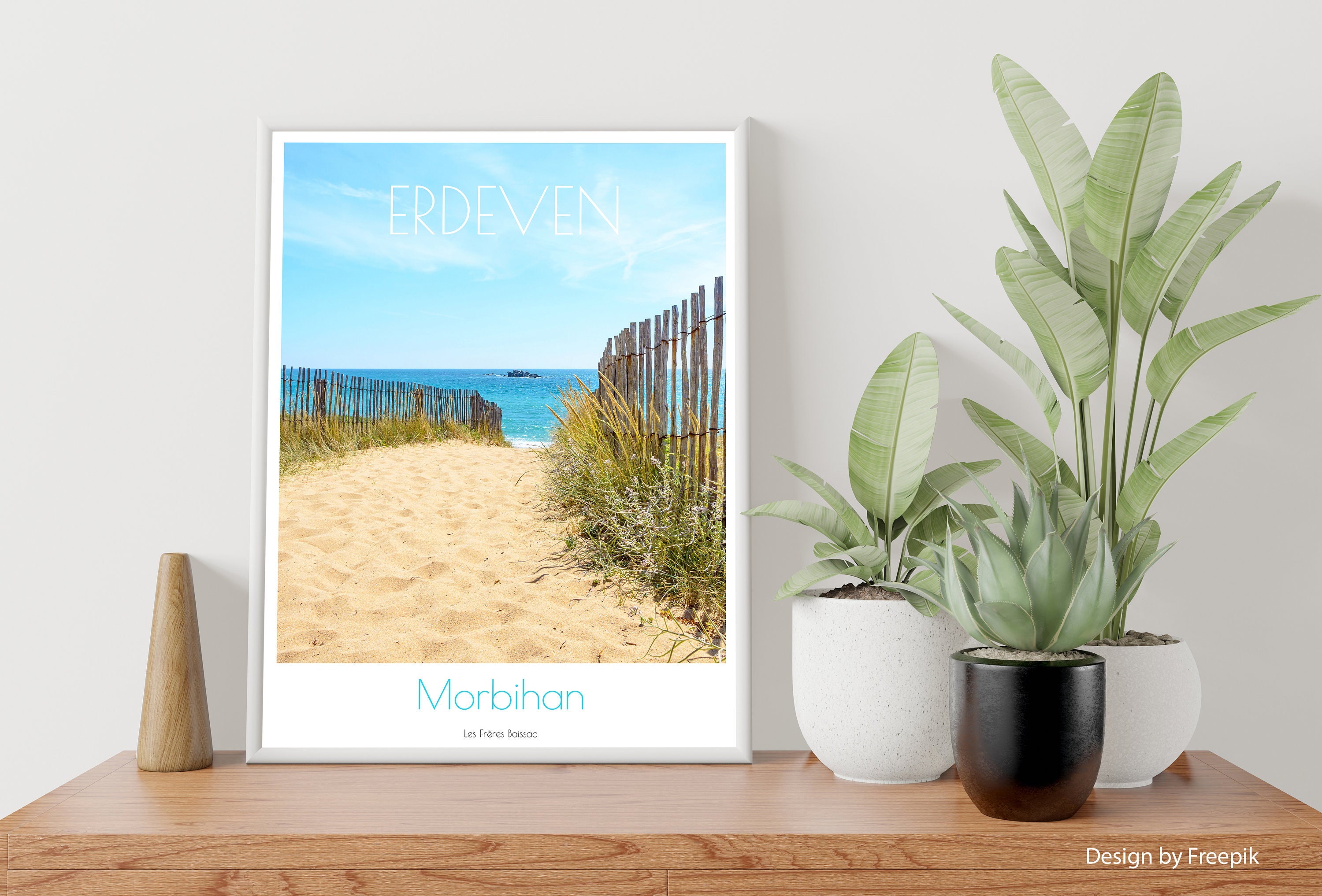 Affiche Dunes d'erdeven - Morbihan Bretagne