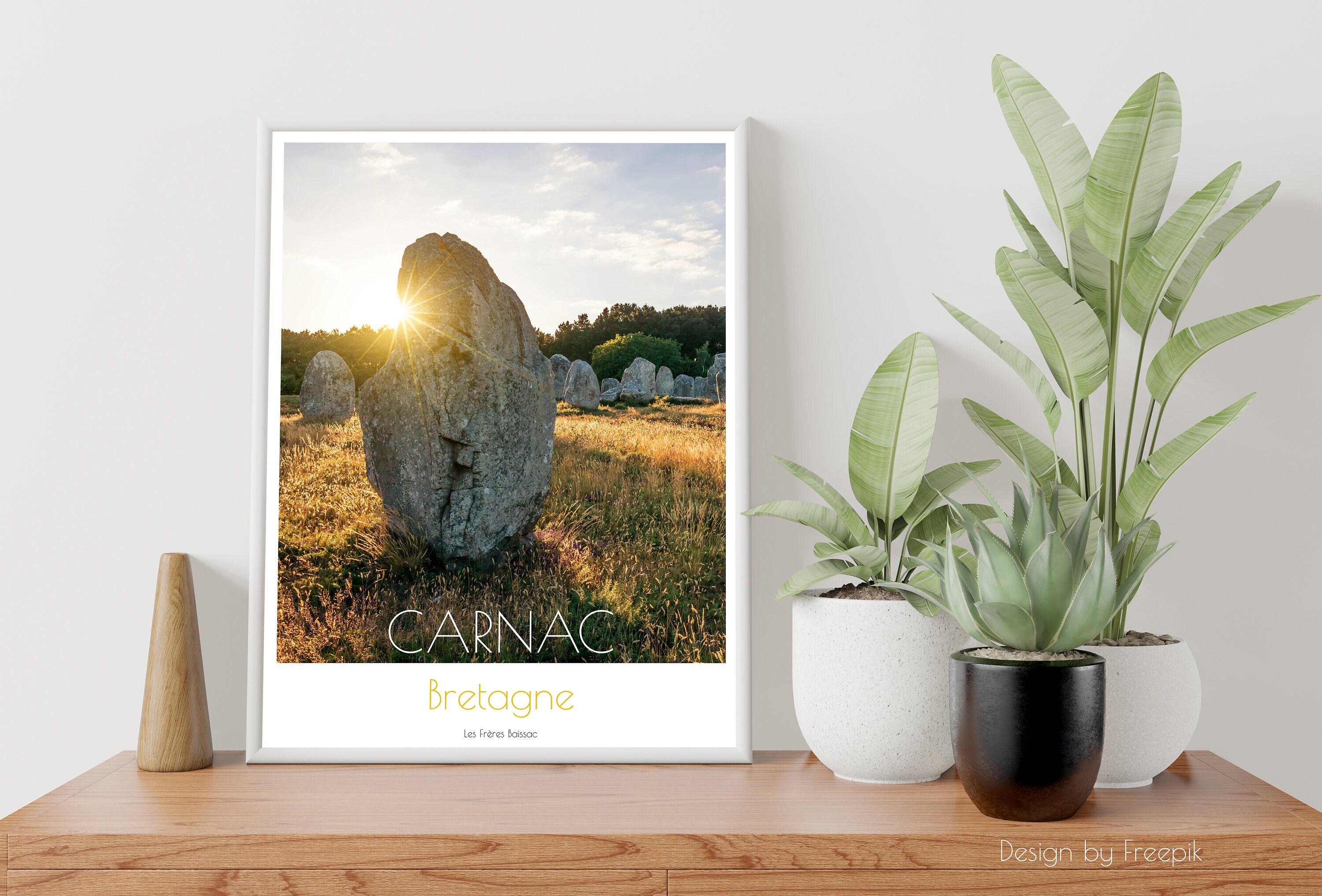 Affiche Les Menhirs de Carnac - Morbihan Bretagne 30x40cm