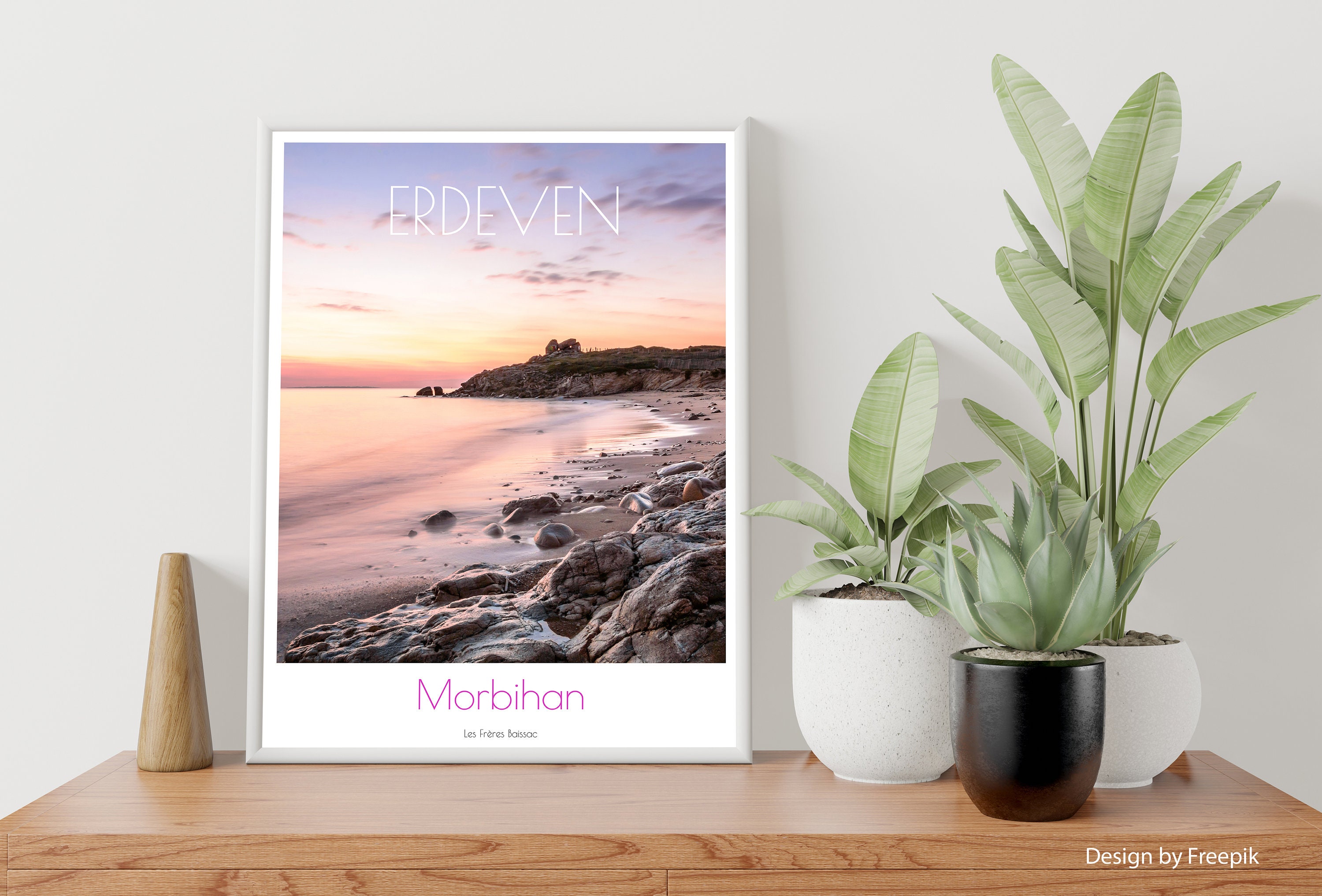 Affiche Fin de Journée à Erdeven - Morbihan Bretagne