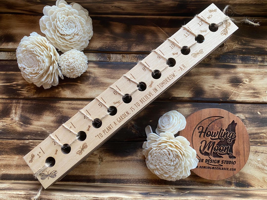 To Plant a Garden Seed Spacing Ruler for Gardening Handmade Wood Ruler ...