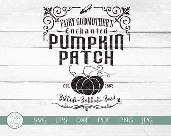 Fairy Godmother's Pumpkin Patch | SVG Cut File | Boo Bash Princess Halloween Shirt | Cricut, Silhouette, vinyl iron on | Instant Download