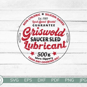 Griswold Saucer Sled SVG | Clark Griswold SVG | Funny Christmas Vacation Shirt | Cricut, Silhouette, vinyl iron on | Instant Download