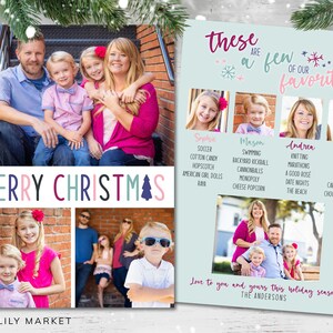 Weihnachtskarte | Jahresrückblick Karte | Weihnachtskarte | Benutzerdefinierte Feiertags-Foto-Karte | Jahreshöhepunkte | Lieblings Dinge Einfach