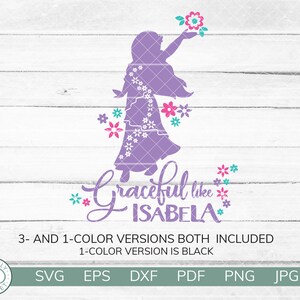 Encanto SVG | Gracieux comme Isabela | Chemise Encanto Isabela | Isabelle Madrigal | Encanto chemise Cricut Silhouette vinyle SVG Téléchargement instantané
