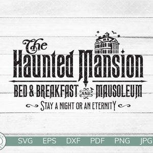 Haunted Mansion SVG | Geister Mansion Shirt | Lustiges Spukschloss T-Shirt | Cricut Silhouette Aufbügler | Sofort Download
