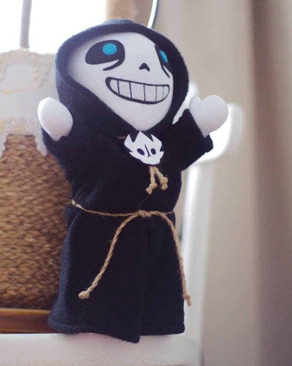 Reaper Sans. Undertale. Large Plush Toy. Size 14 Inch 