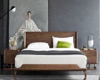 Solid Walnut Bed Etsy