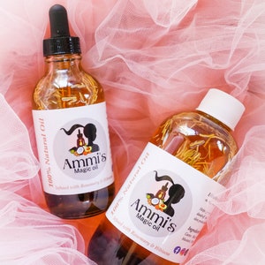 Ammi's 100% Natural Pure Hair Growth Oil with Rosemary & Hibiscus (15 natural oils in 1 bottle)