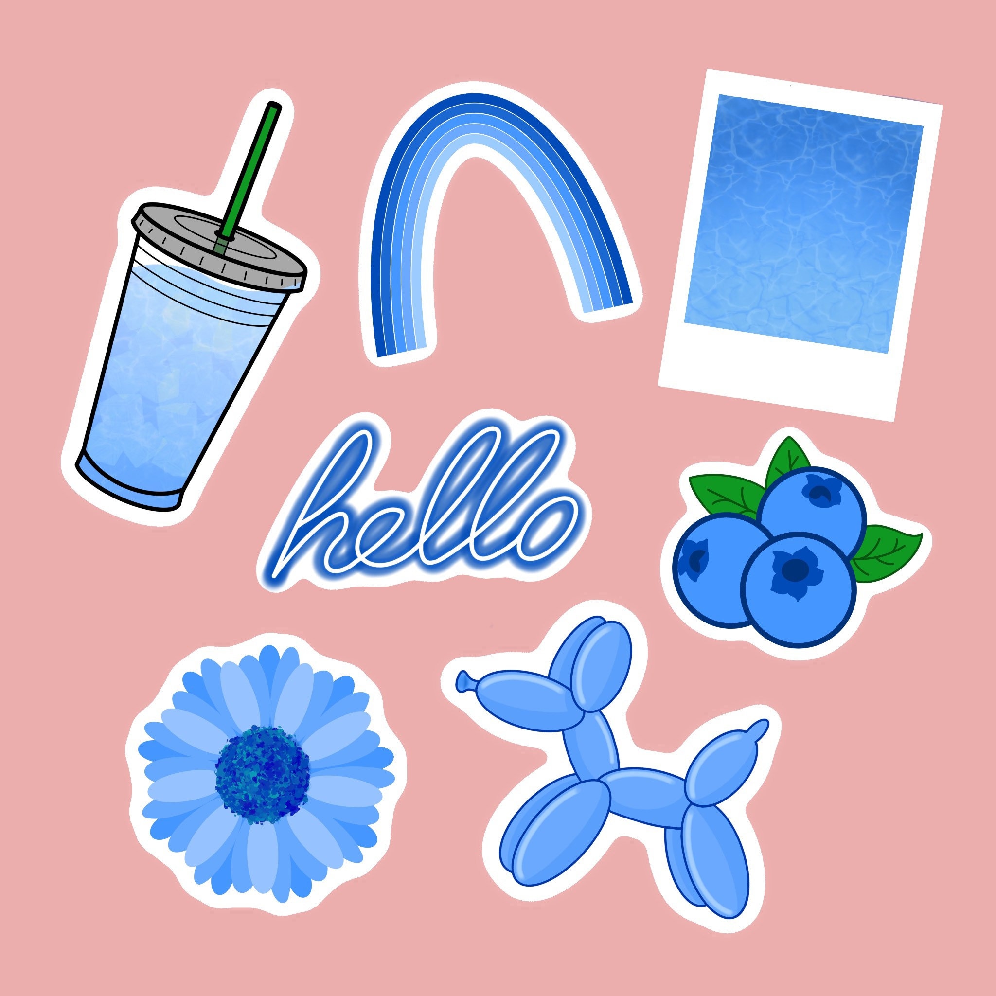 Blue Aesthetic Sticker Pack