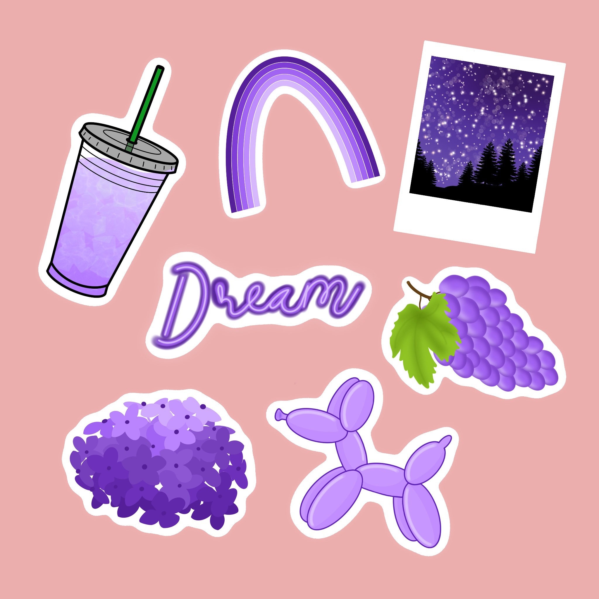 Aesthetic Stickers Violet Ideas Aesthetic Stickers Cute Stickers | My ...