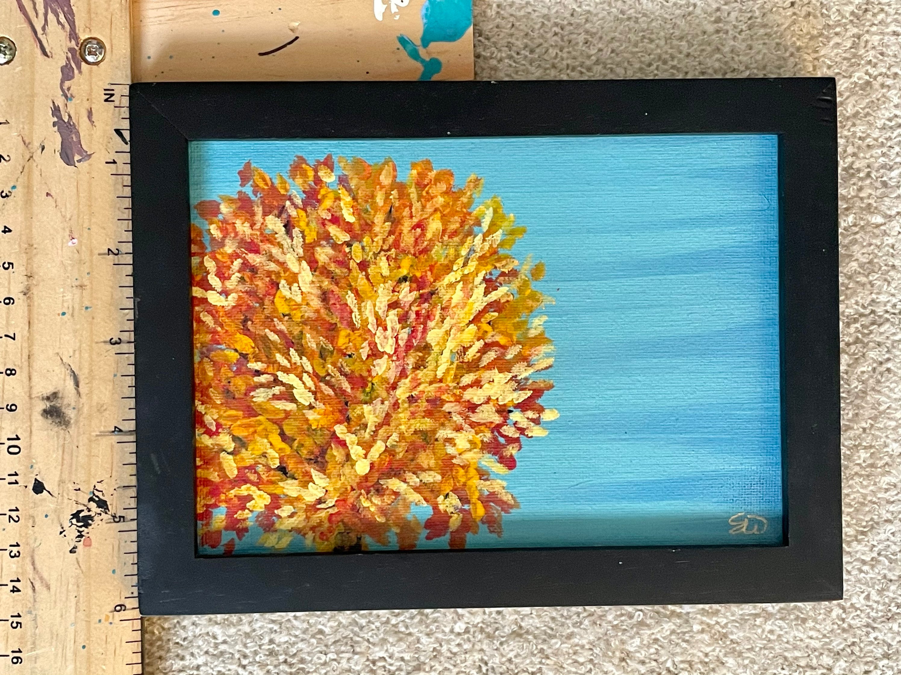 Framed Original Art Fall Leaves Etsy UK