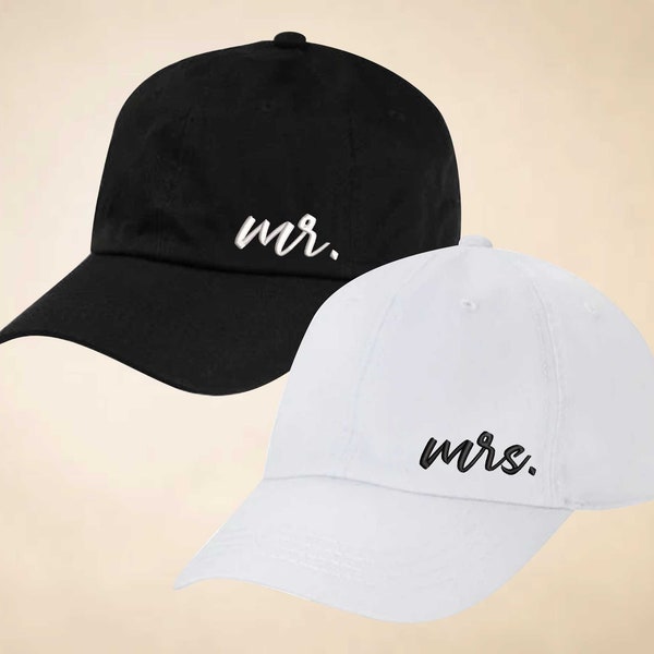 Mr and Mrs Hars, Mrs Hat, Honeymoon Hats, Couple Hats, Bride Gift, Bridal Shower Gift