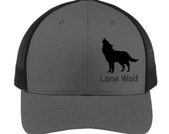 Wolf Trucker Hat Wolf Pack Wolf Howling Mens Trucker Hat Lone Wolf Cap