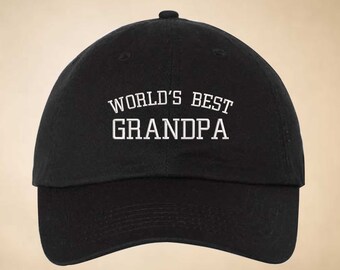 Worlds Best Grandpa Hat, Grandpa Baseball Cap, Best Grandpa Hat, Grandpa Gift, Fathers Day Hat, Father Gift, Grandfather Hat, Dad Hat