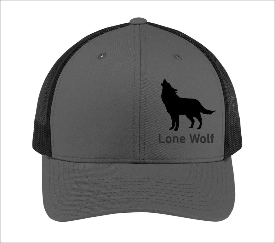 Wolf Trucker Hat Lone Wolf Cap Mens Trucker Hat Wolf Pack Etsy