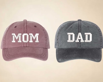 Mom and Dad Hats, Mom Life Hat, Baby Shower Gift, Gift for Mom, Gift for Dad, Pregnancy Reveal, Gender Reveal Gift