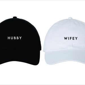 Hubby and Wifey Hats, Mr and Mrs Baseball Hats, Honeymoon Hats, Newlywed Hats, Gift for Wedding